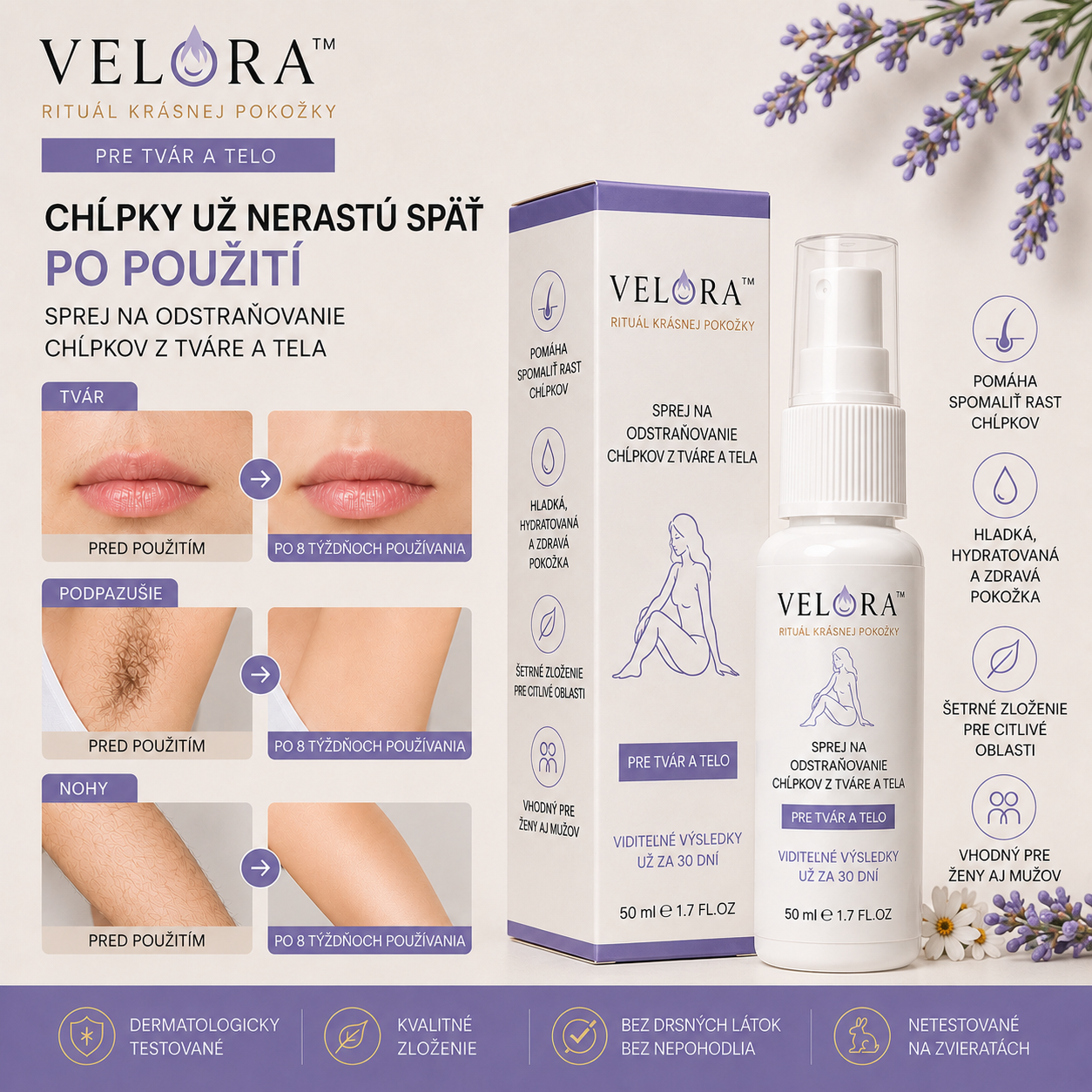 Velora™ | Depilačný sprej na tvár a telo